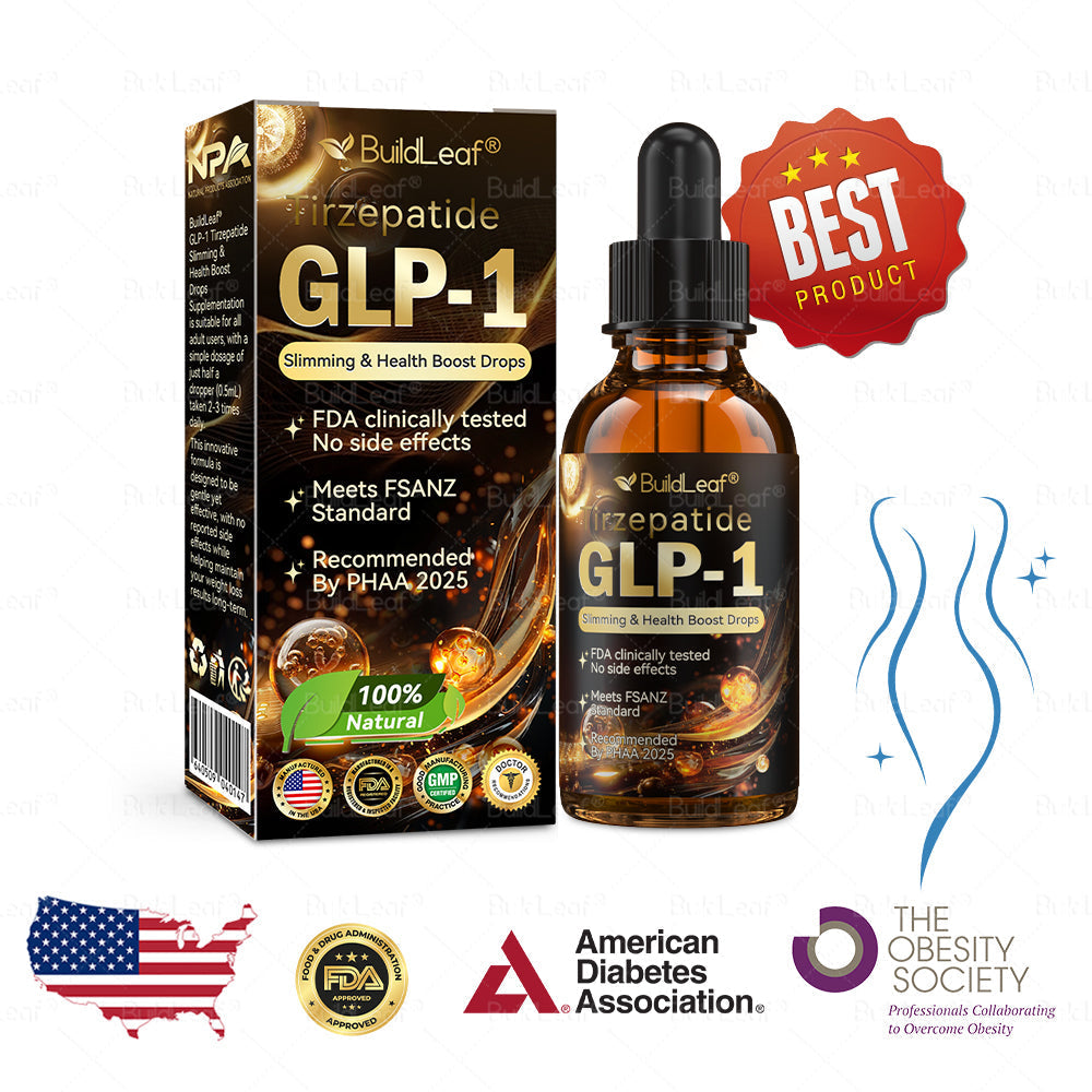 ✅ FDA-Approved & AMA-Recommended | BuildLeaf® Tirzepatide GLP-1 Slimming & Health Boost Drops