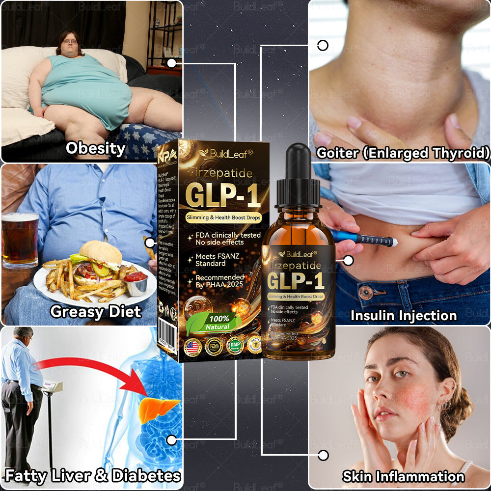 ✅ FDA-Approved & AMA-Recommended | BuildLeaf® Tirzepatide GLP-1 Slimming & Health Boost Drops
